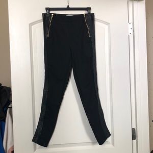 H&M leather panel leggings